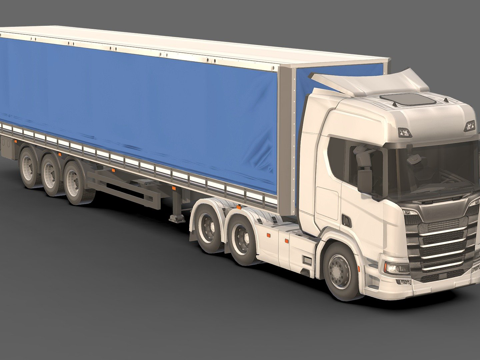  斯堪尼亚卡车3d模型 