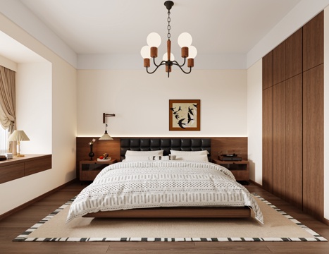  中古风卧室3d模型 