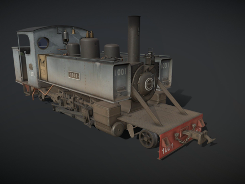  一战战壕机车3d模型 