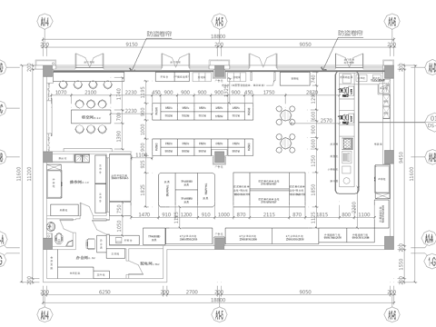 连锁便利店 零食店 最新全套施工图设计cad施工图