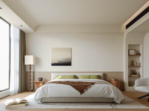 侘寂风卧室su模型