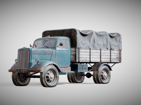  欧宝闪电卡车3d模型 