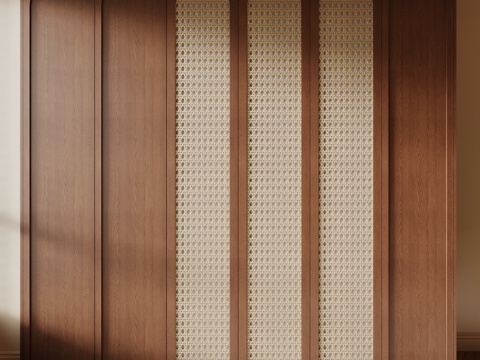  中古风衣柜3d模型 