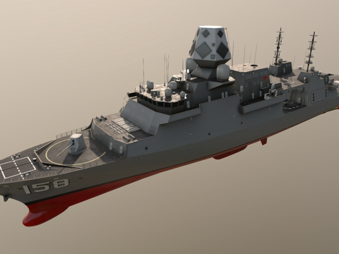  BAE T26护卫舰3d模型 