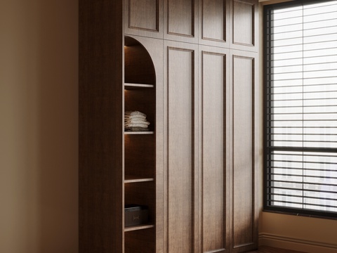 中古风衣柜su模型