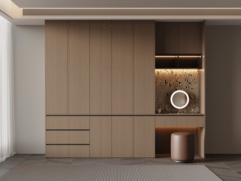  意式衣柜 梳妆台3d模型 