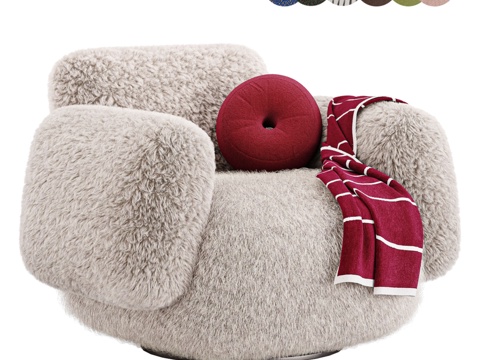  现代单人沙发3d模型 