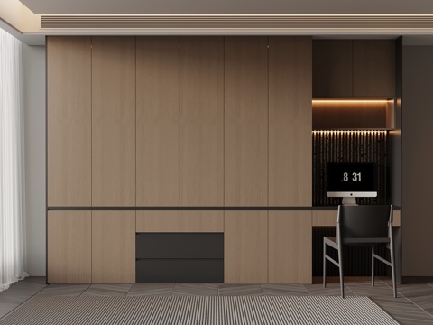 意式衣柜 梳妆台su模型