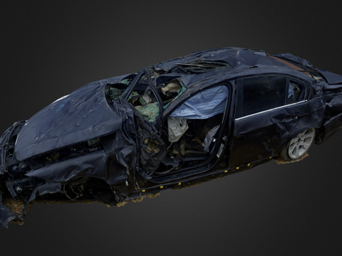  报废宝马335i3d模型 