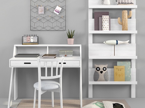  儿童书桌与装饰173d模型 