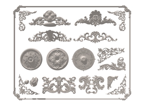 欧式构件su模型