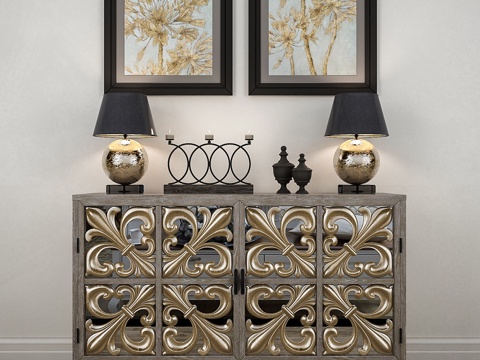  现代装饰柜 装饰柜3d模型 