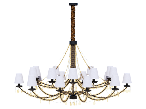 吊灯 水晶吊灯 金属吊灯 装饰灯具su模型