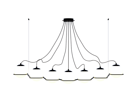  吊灯 金属吊灯 装饰灯具su模型 
