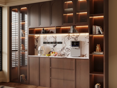 法式中古风餐边柜su模型