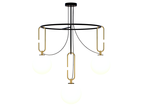  吊灯 金属吊灯 装饰灯具su模型 