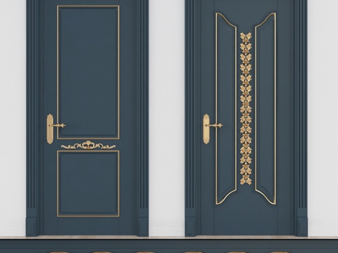  室内门040号3d模型 