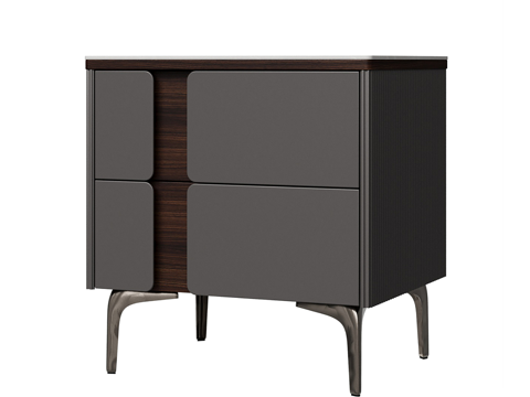  现代简约床头柜 床头柜 简约床头柜 矮柜 装饰柜3d模型 