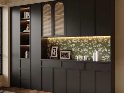 法式餐边柜su模型