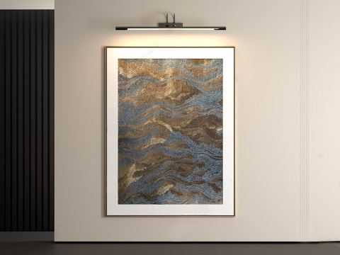  轻奢挂画3d模型 