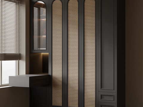 法式书柜su模型