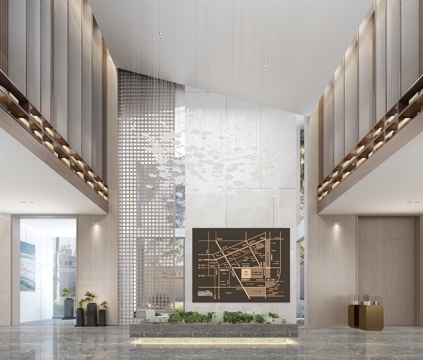  现代售楼处3d模型 