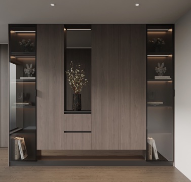 现代意式玄关 储物柜 置物柜su模型