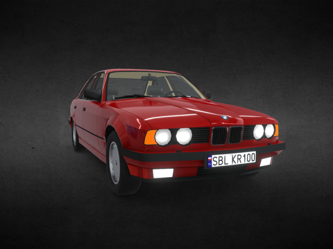  年宝马E34 低多边形KrStolorz 克里斯托弗斯托洛兹3d模型 