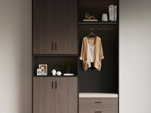  现代意式玄关柜 鞋柜3d模型 