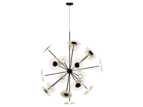  吊灯 金属吊灯 玻璃吊灯 装饰灯具su模型 