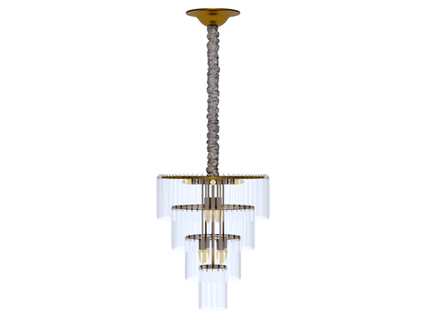  吊灯 水晶吊灯 金属吊灯 装饰灯具su模型 