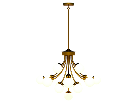  吊灯 金属吊灯 装饰灯具su模型 