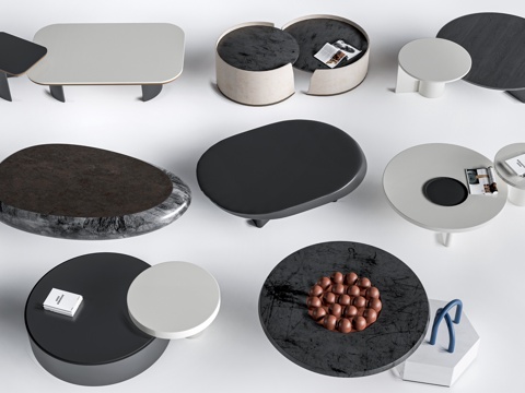 现代茶几 客厅茶几su模型