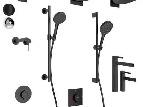  Hansgrohe SET 01淋浴龙头套装3d模型 