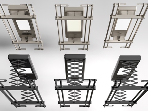 现代电动晾衣架 折叠晾衣架su模型