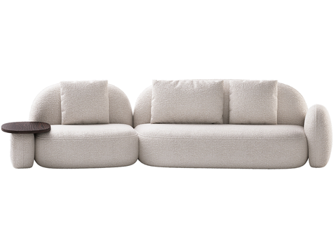  现代简约双人沙发 双人沙发 简约沙发 客厅沙发 抱枕3d模型 