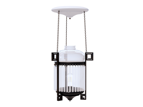  复古 吊灯 金属吊灯 装饰灯具su模型 