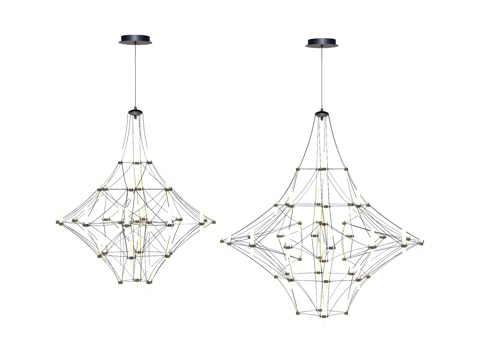  吊灯 金属吊灯 装饰灯具su模型 