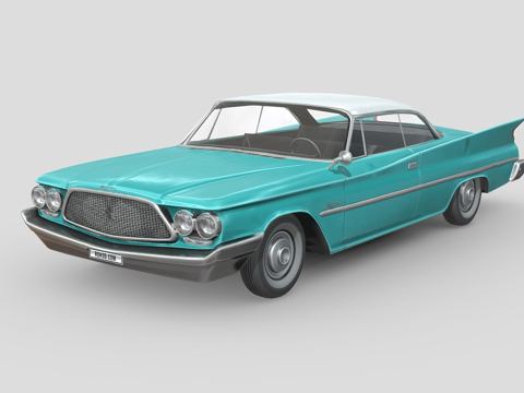  低多边形汽车  克莱斯勒萨拉托加19603d模型3d模型 