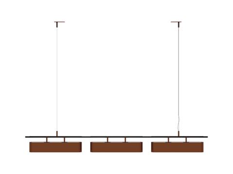 吊灯 金属吊灯 条形吊灯 装饰灯具su模型