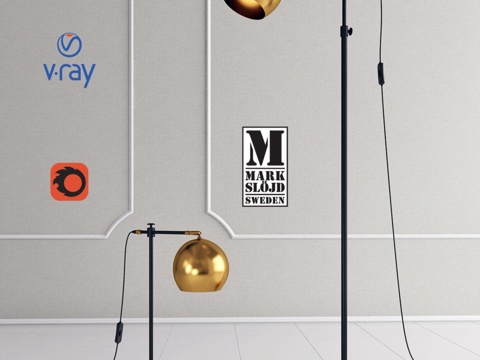  CHESTER系列台灯与落地灯，来自com3d模型 