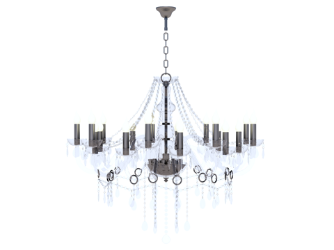 吊灯 水晶吊灯 金属吊灯 装饰灯具su模型