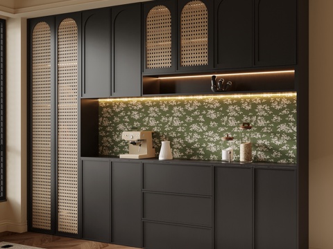 法式酒柜su模型