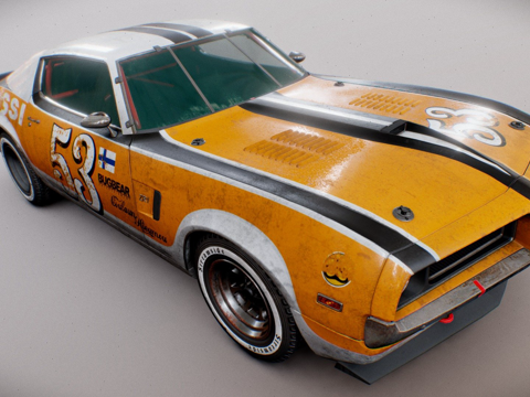  美国01  熊怪的废车大赛3d模型 