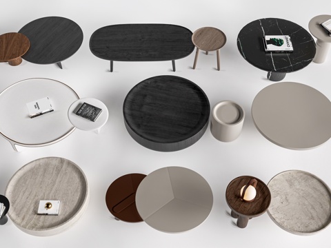 现代茶几 客厅茶几su模型