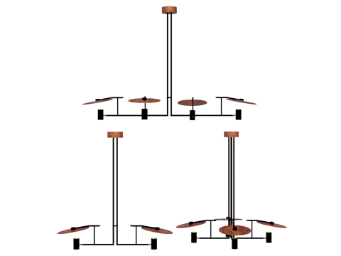  吊灯 金属吊灯 装饰灯具su模型 