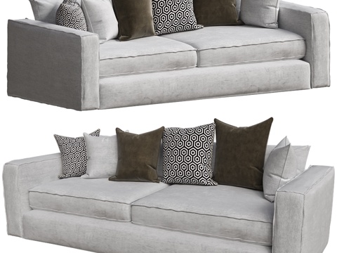  三人沙发3d模型 