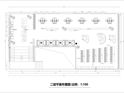 现代图书馆平面图cad施工图