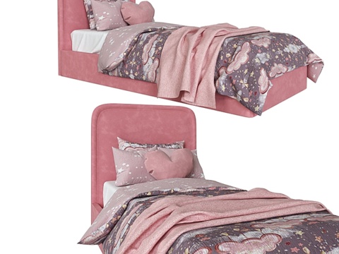  现代床具卢卡斯3d模型 