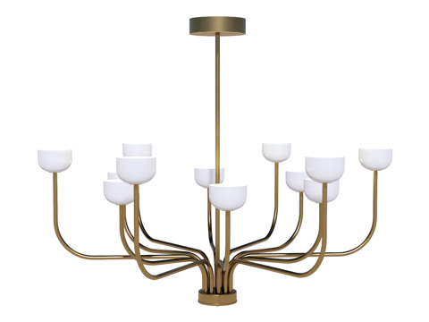  吊灯 金属吊灯 装饰灯具su模型 